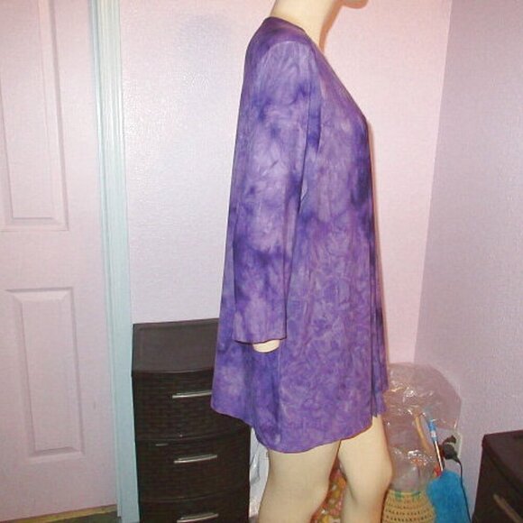 Catherines Starlight Duet Tunic Size 1X Cardigan Layered Look Sequins Embroidere - Picture 7 of 11